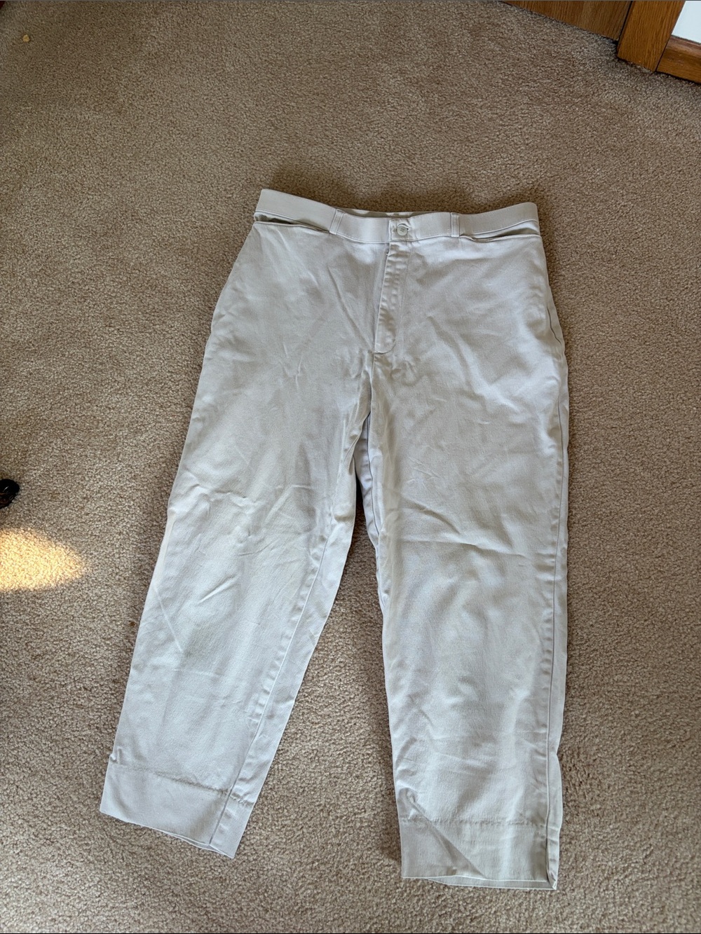 Women’s Cream Casual Cotton Pants